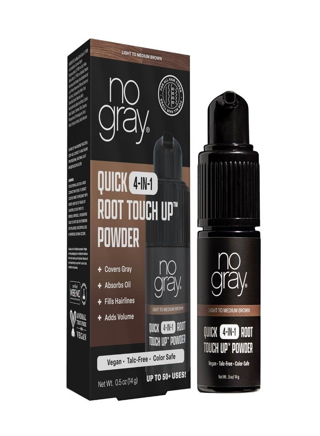 No Gray Quick 4-IN-1 Root Touch Up Powder Light to Medium Brown - Image 1